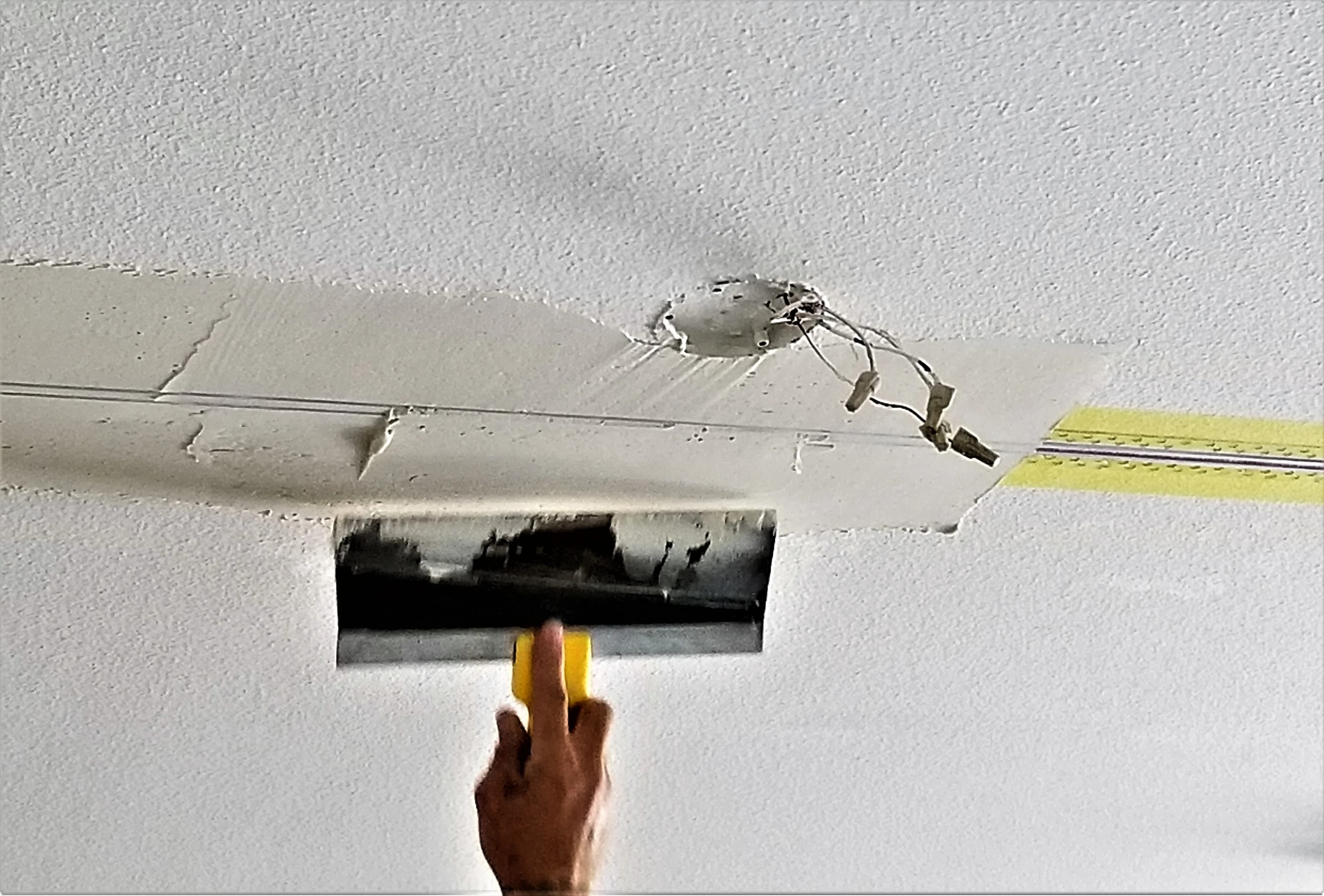 Drywall Ceiling Repair Patch Installation