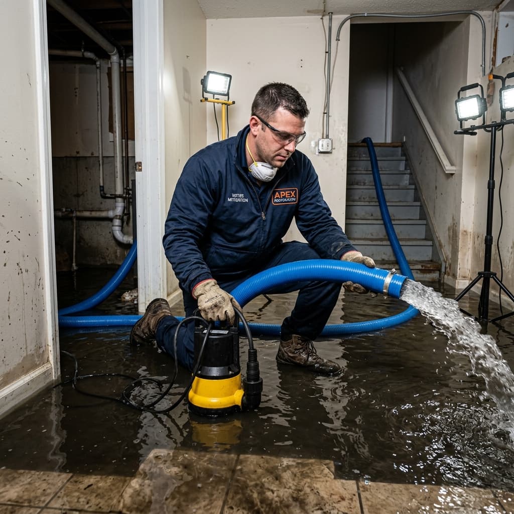 Truck-mounted emergency water extraction
