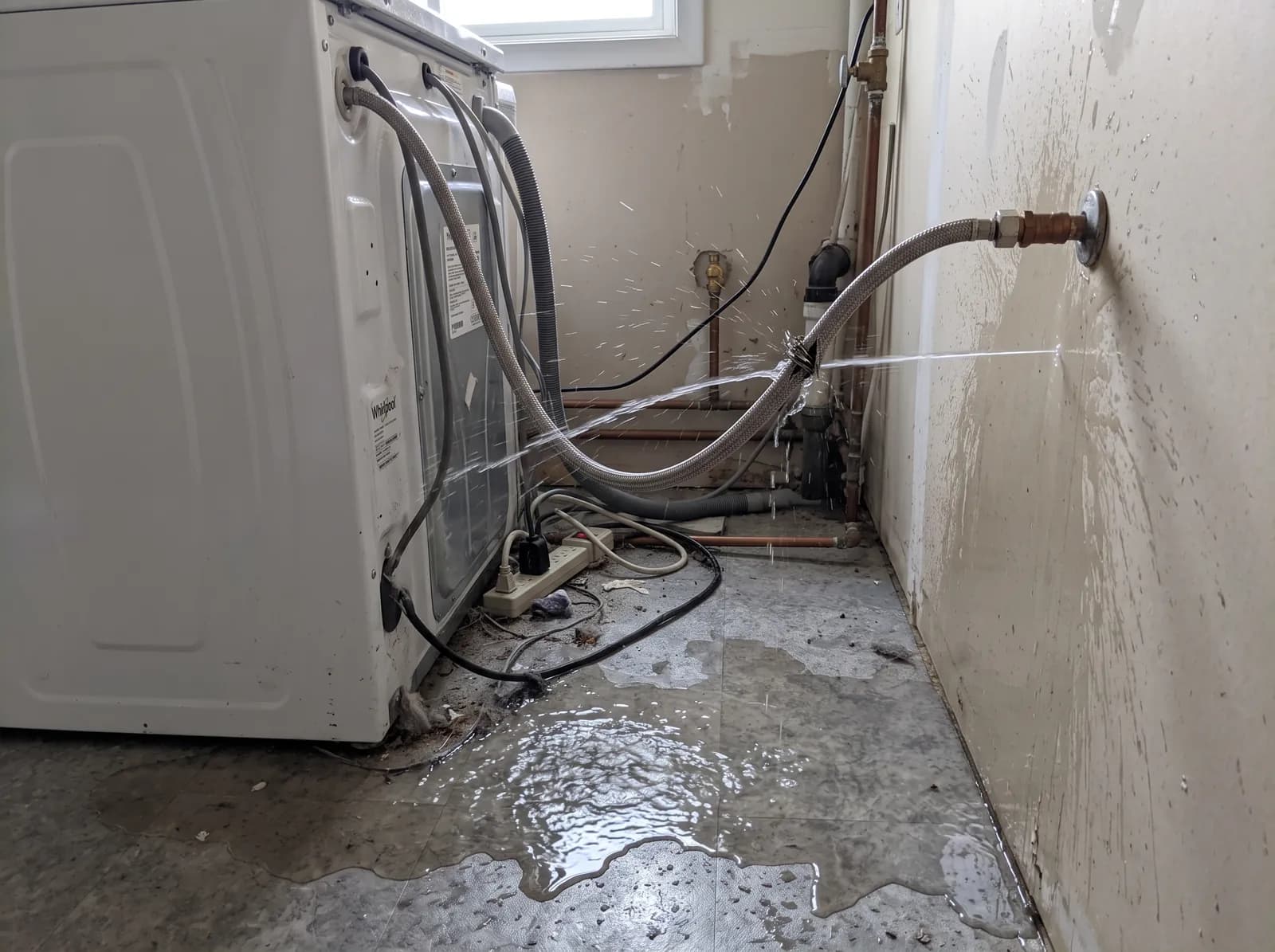 Washing Machine Hose Leak