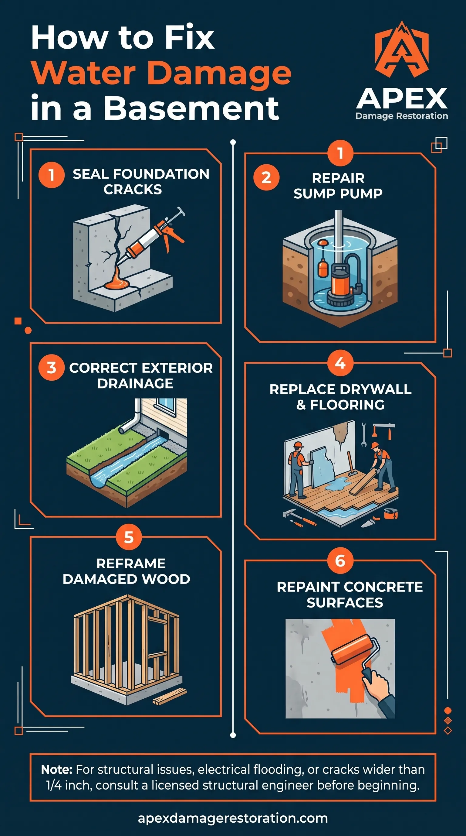Basement Water Damage Repair Steps