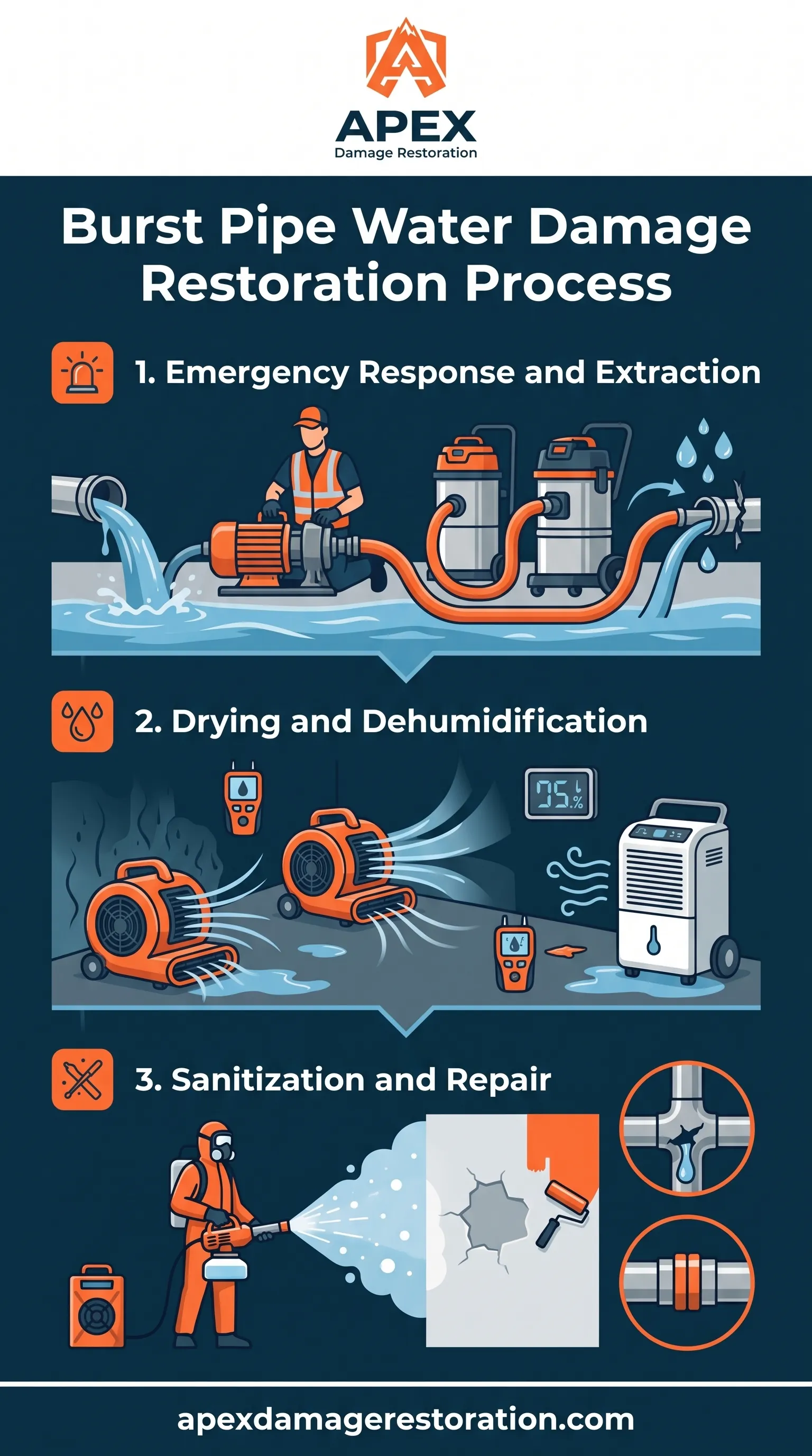 Burst Pipe Restoration Process