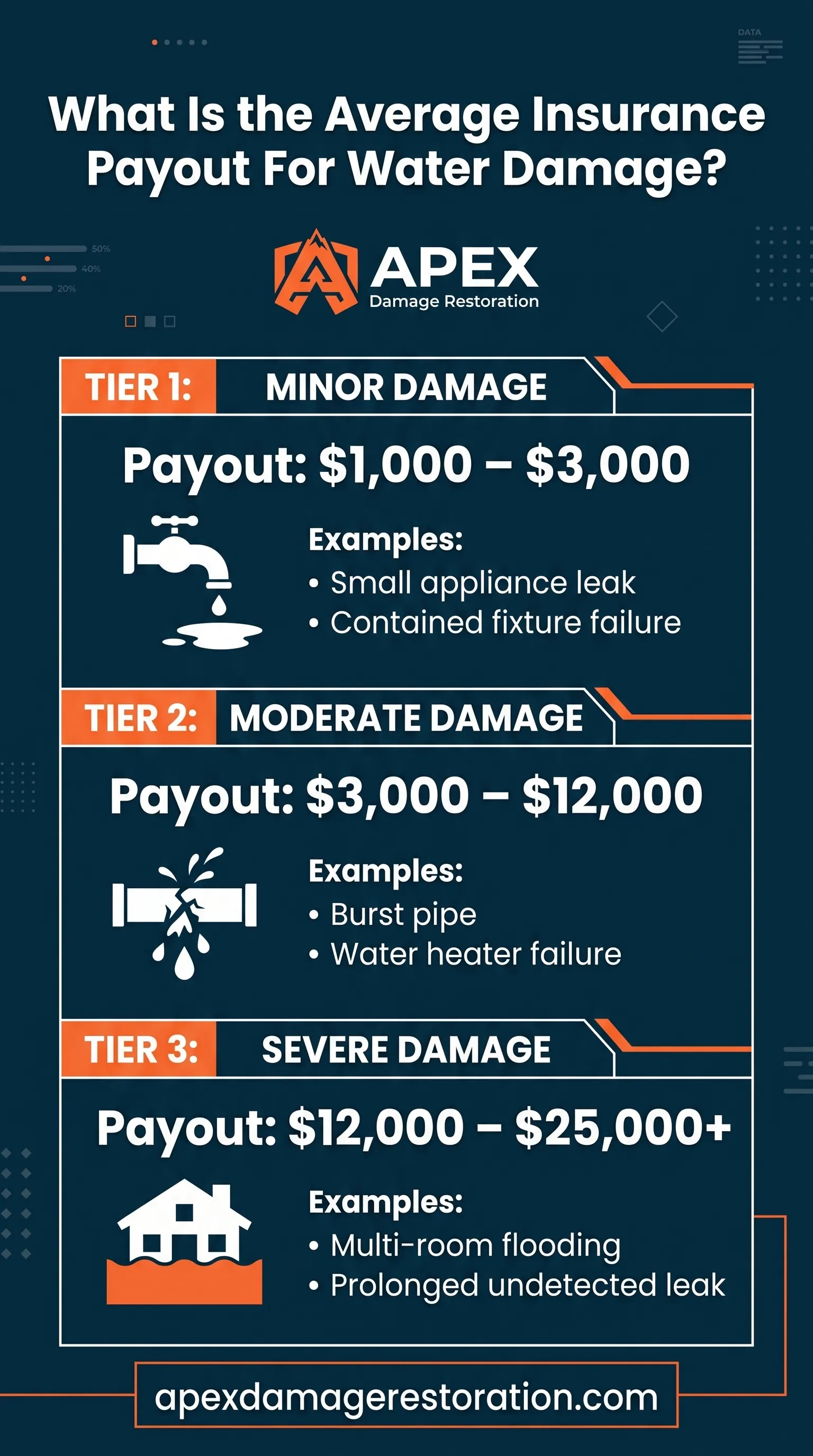 Average Insurance Payout Water Damage Infographic