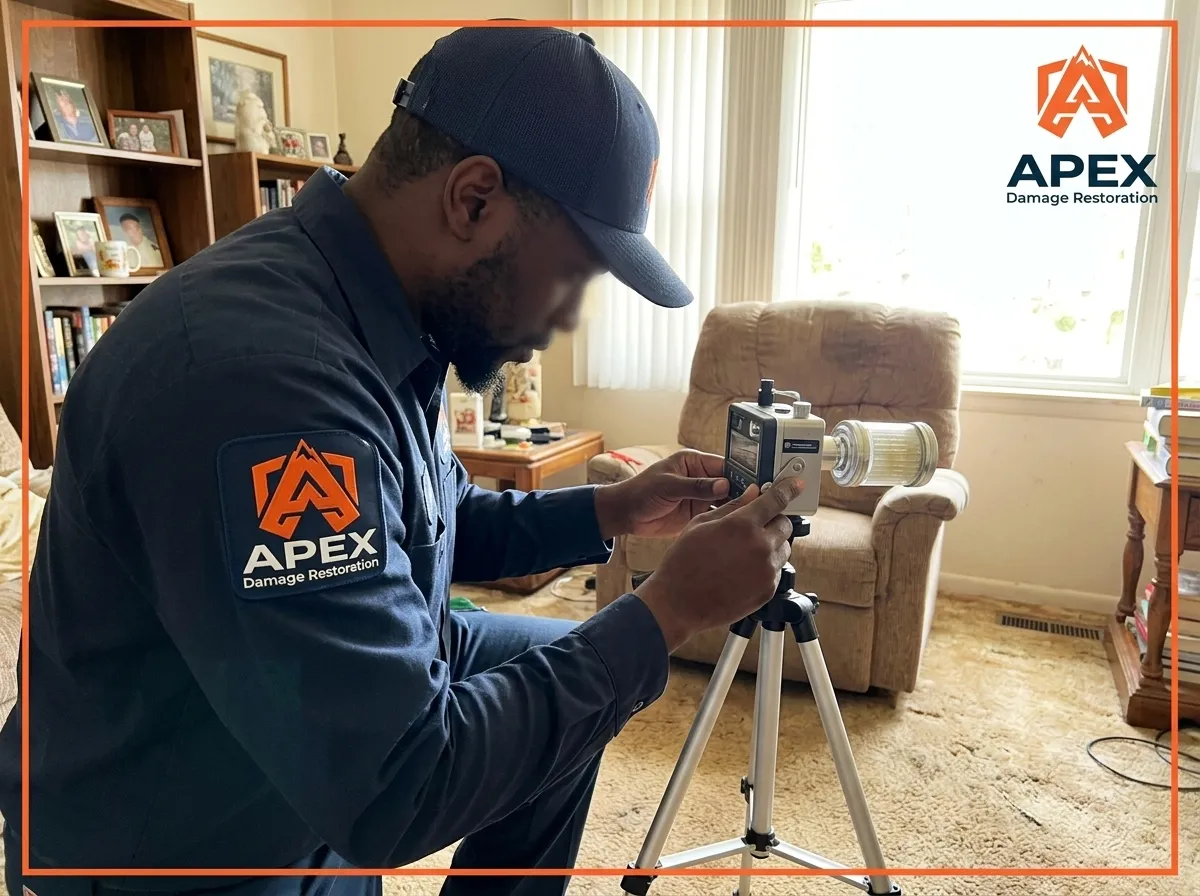 mold inspector inspecting a property for mold