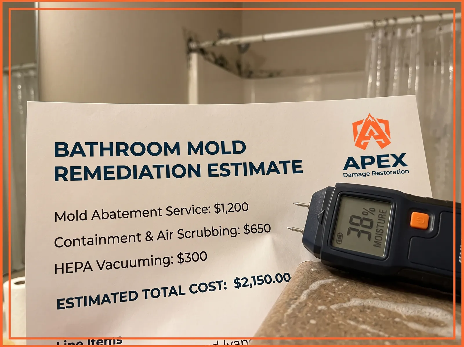 Bathroom mold remediation estimate