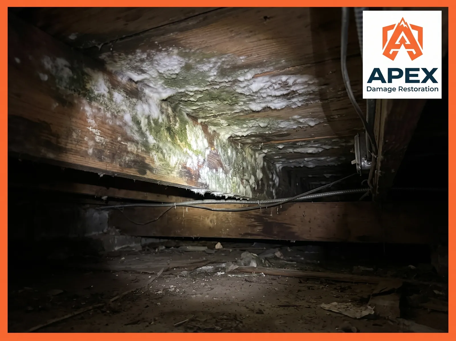 Crawl Space Wood Mold Growth