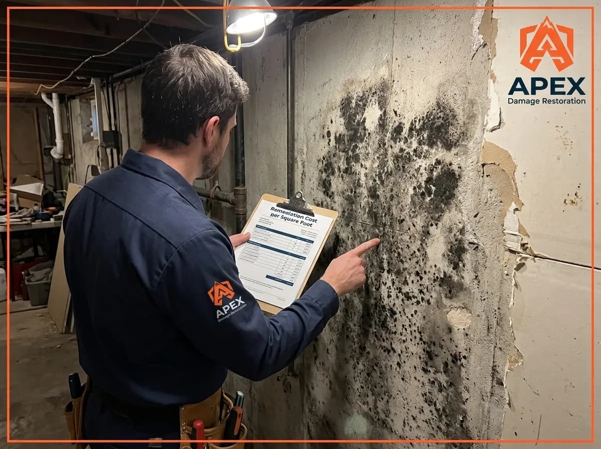 mold growth found on wall