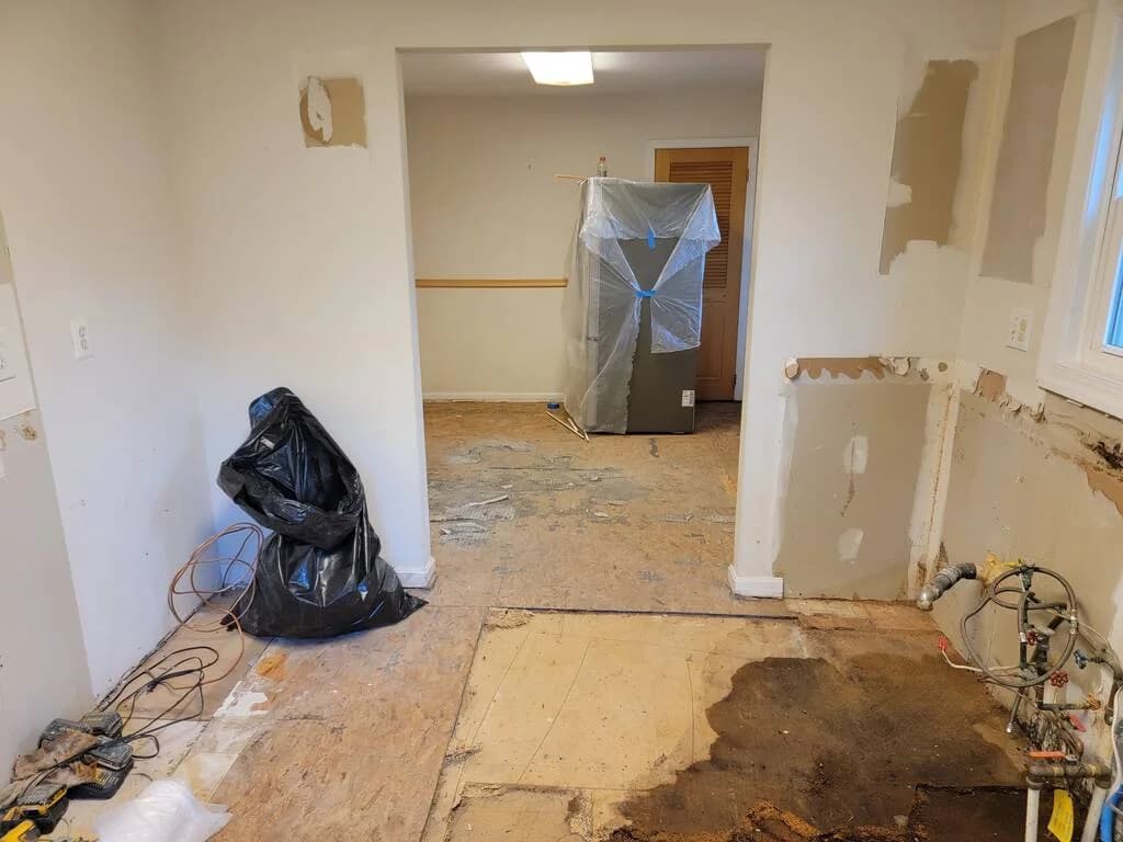Water Damaged Kitchen Restoration