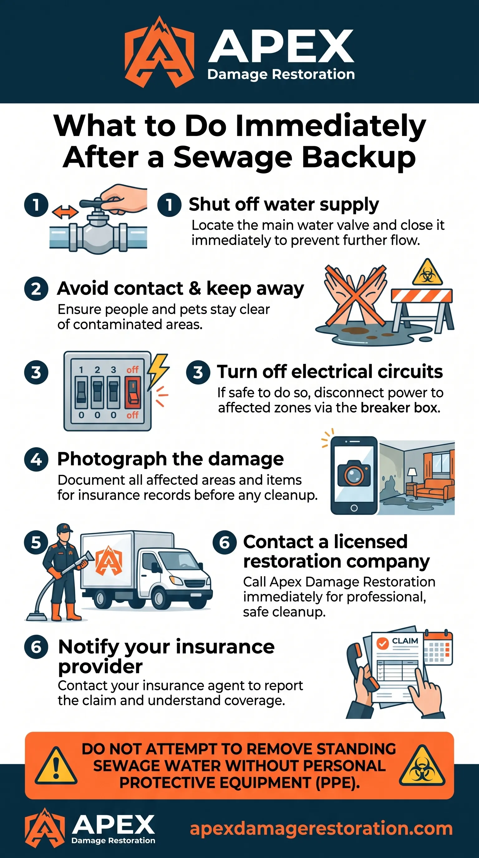 Sewage Backup Response Steps