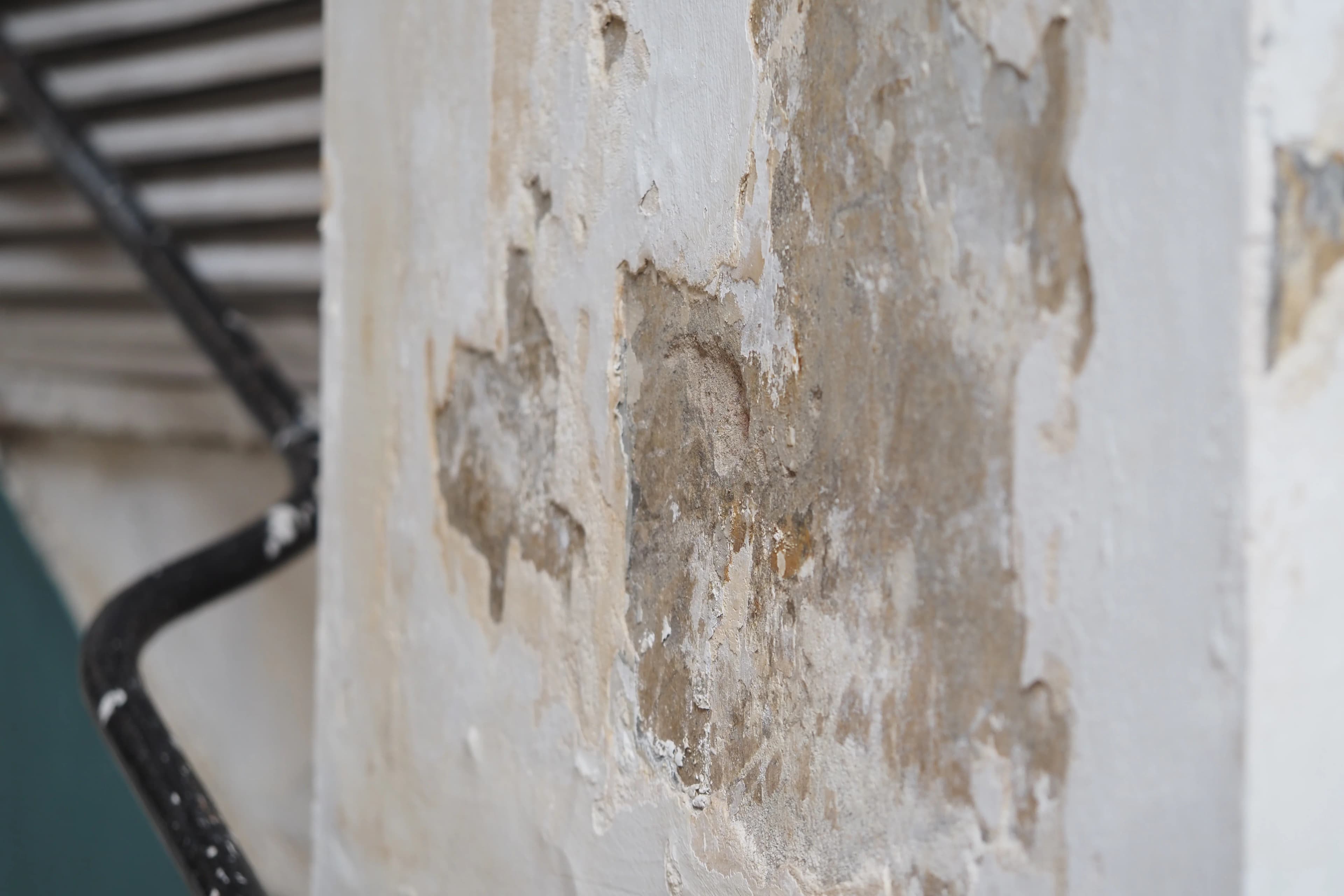 Peeling Water Damaged Exterior Wall Paint