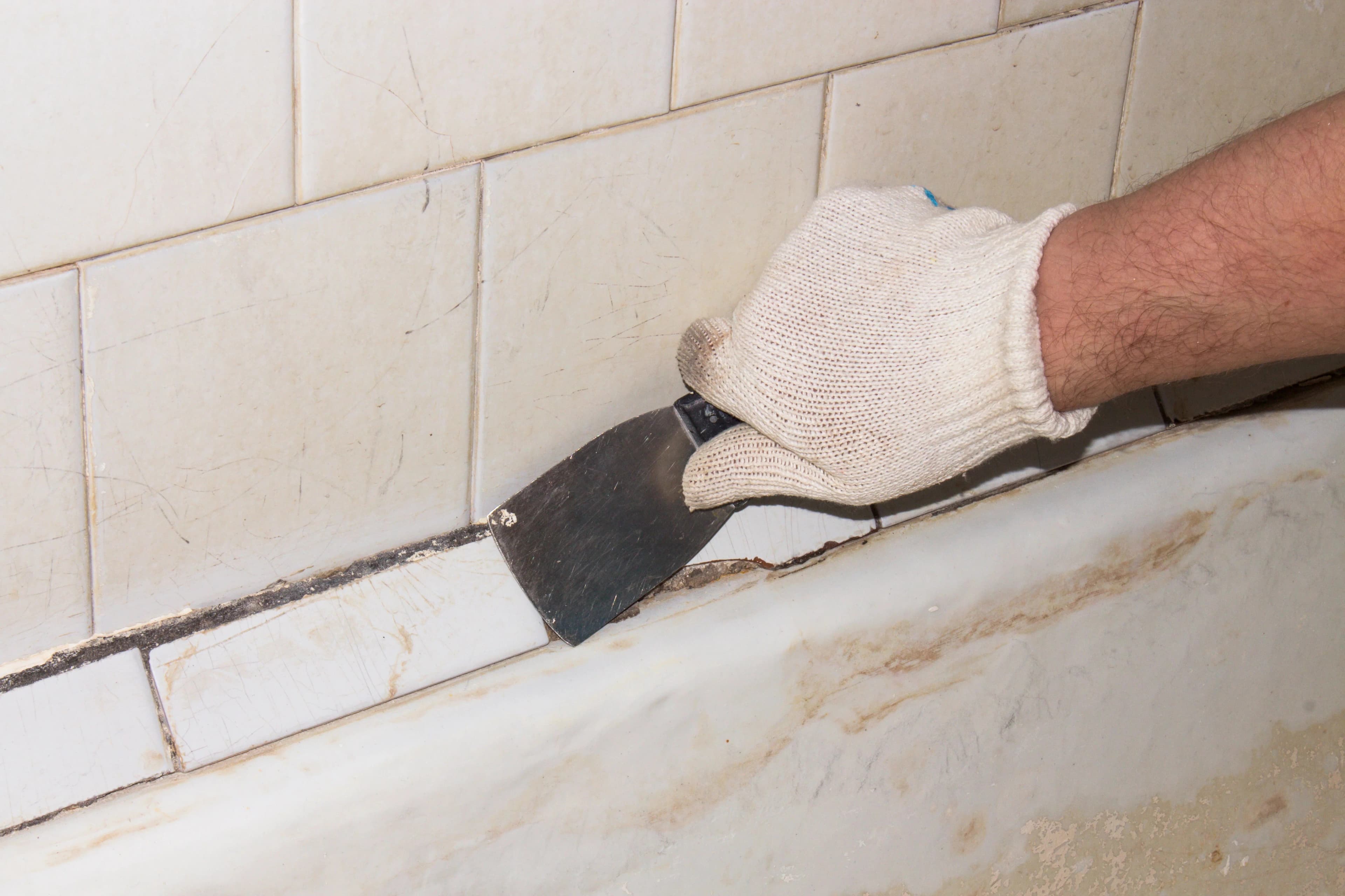 Water Damaged Bathroom Tile Grout