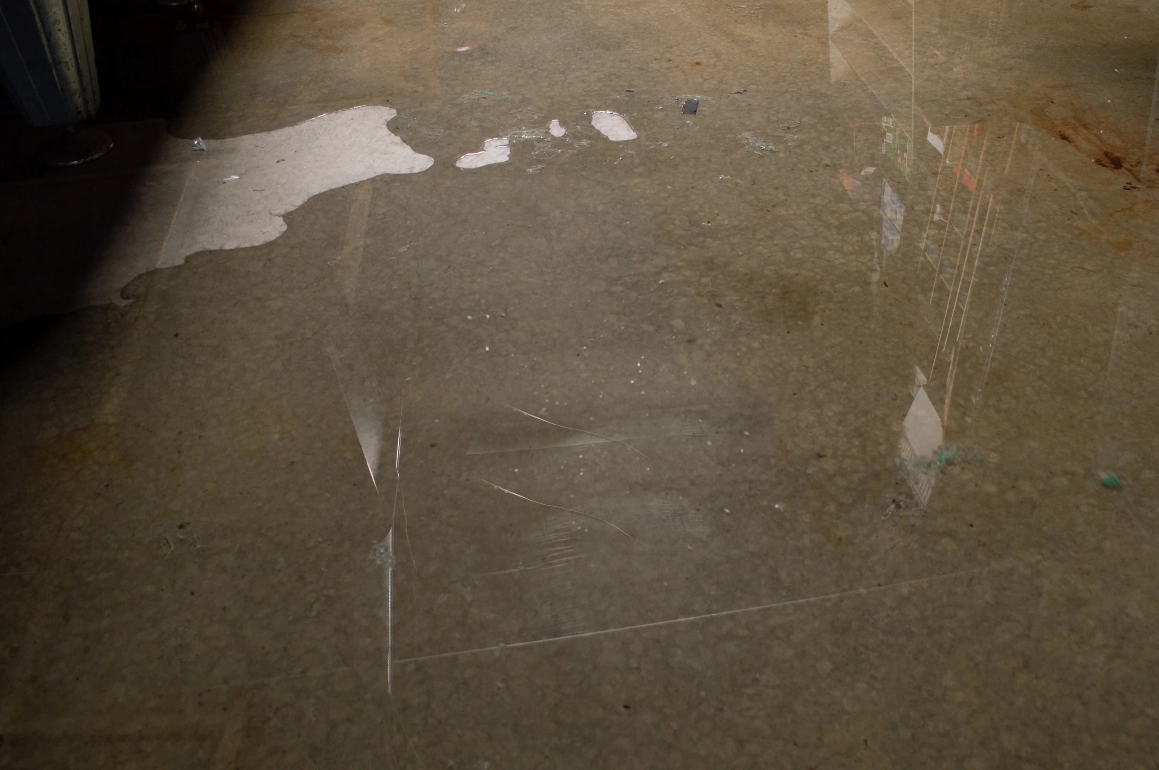 Concrete Floor Water Puddle