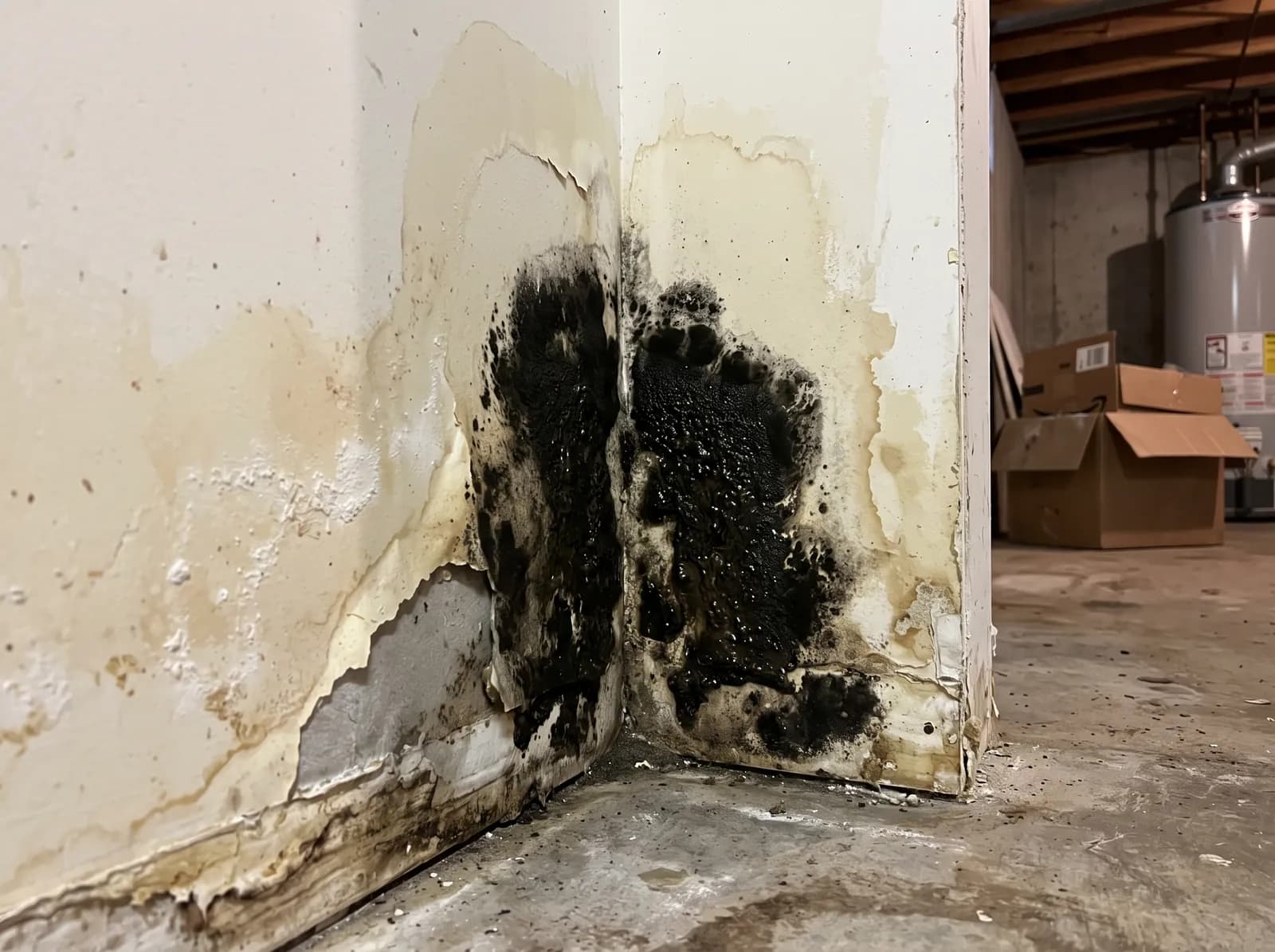 Basement Corner Wall Mold