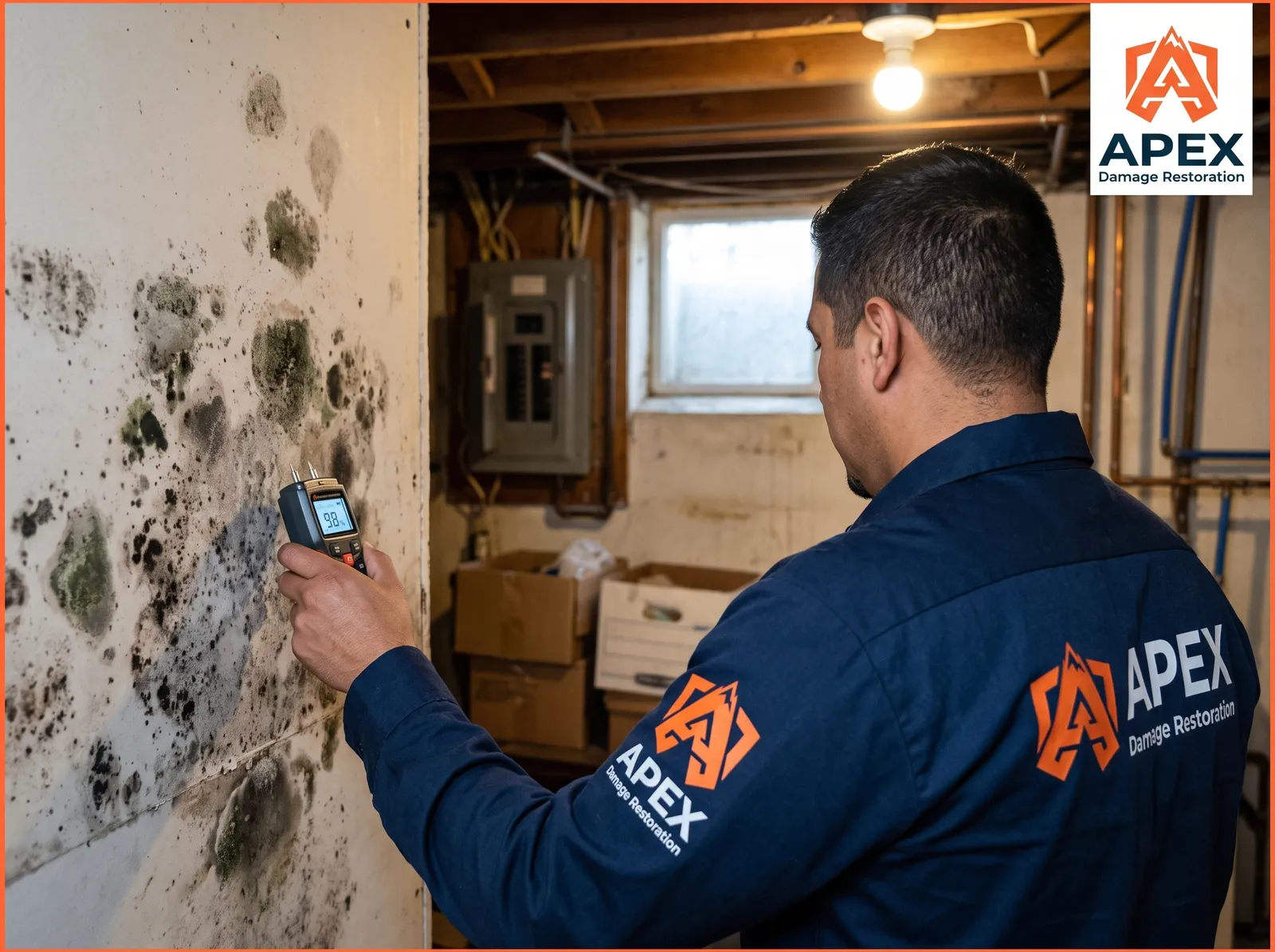 Mold growth spot on wall
