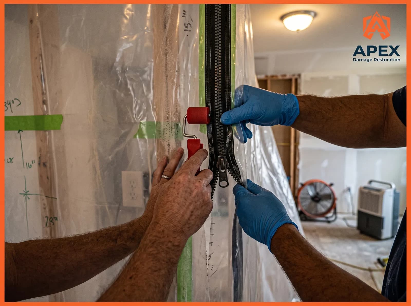 Mold damage on drywall and structural framing in Commerce City