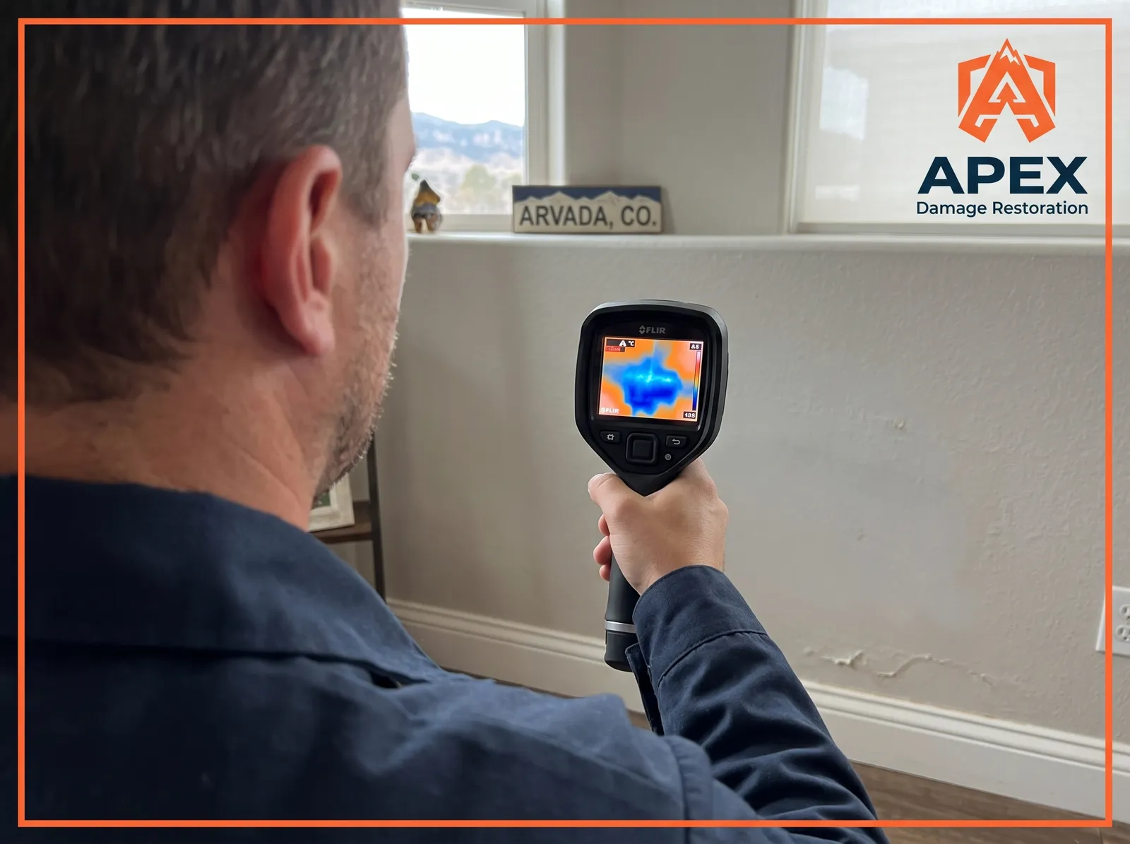 Apex technician using a thermal imaging camera