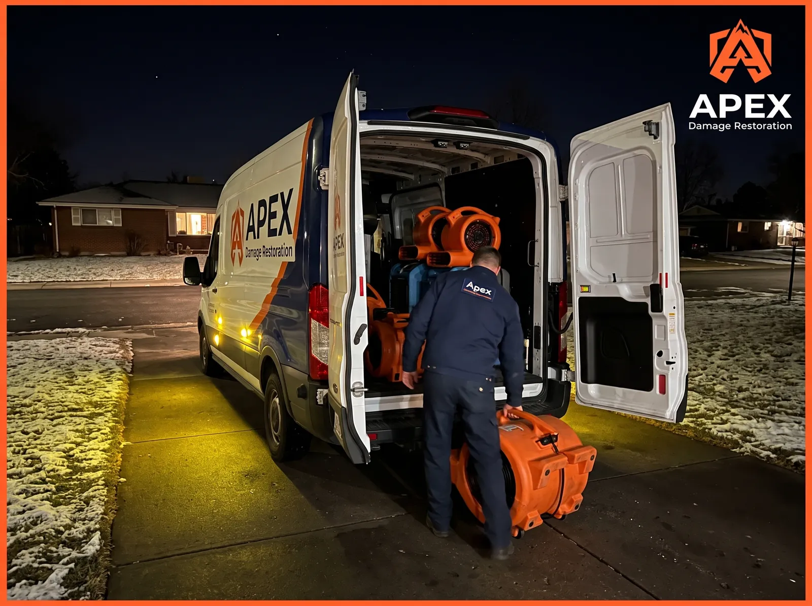 Apex water damage restoration vehicle