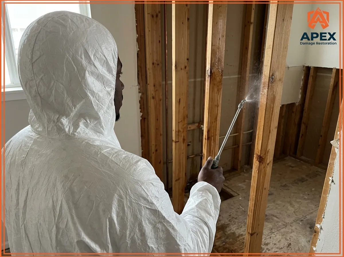 Apex Damage Restoration team dehumidifying a property in Centennial