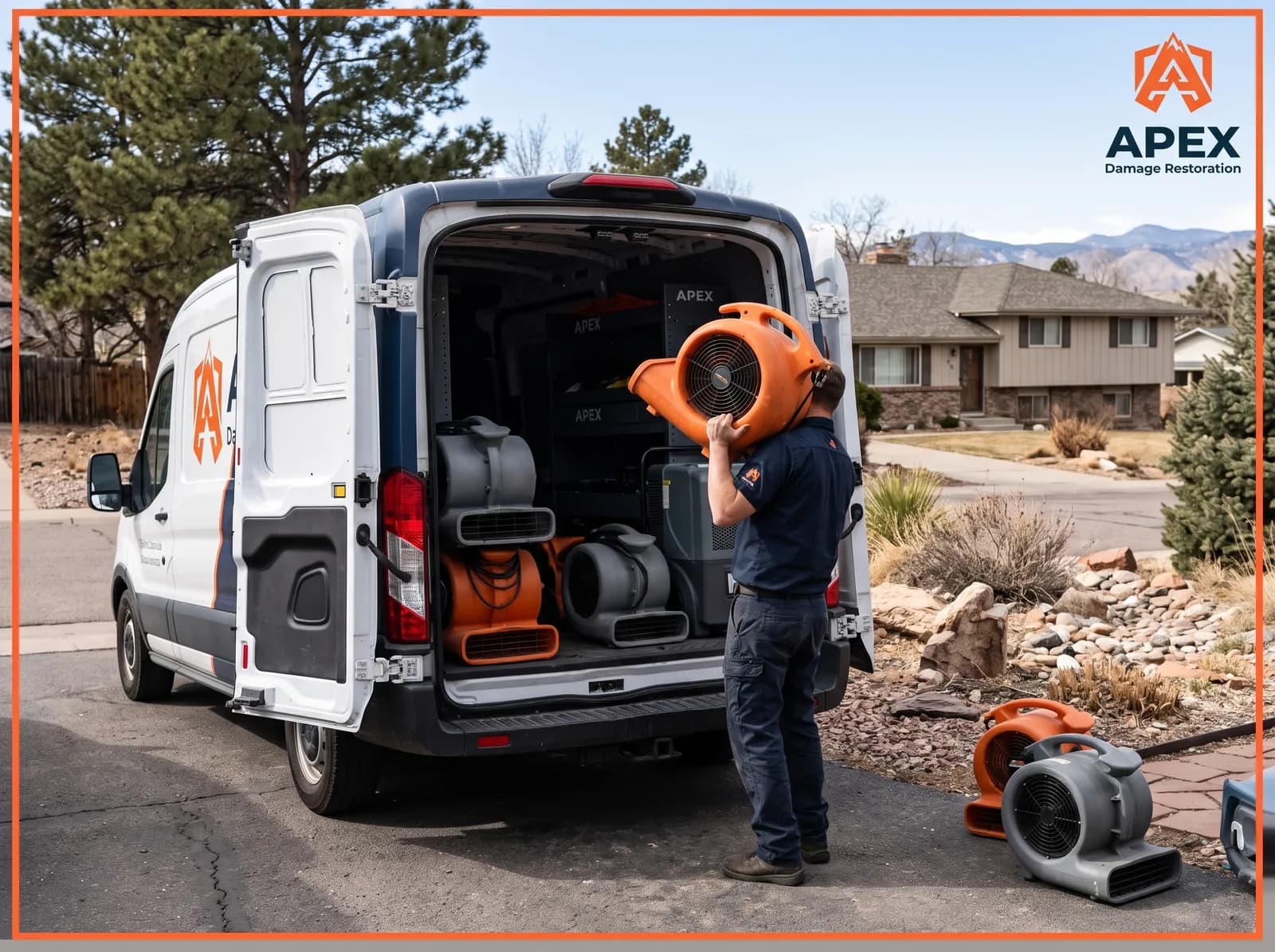 Apex Damage Restoration service van