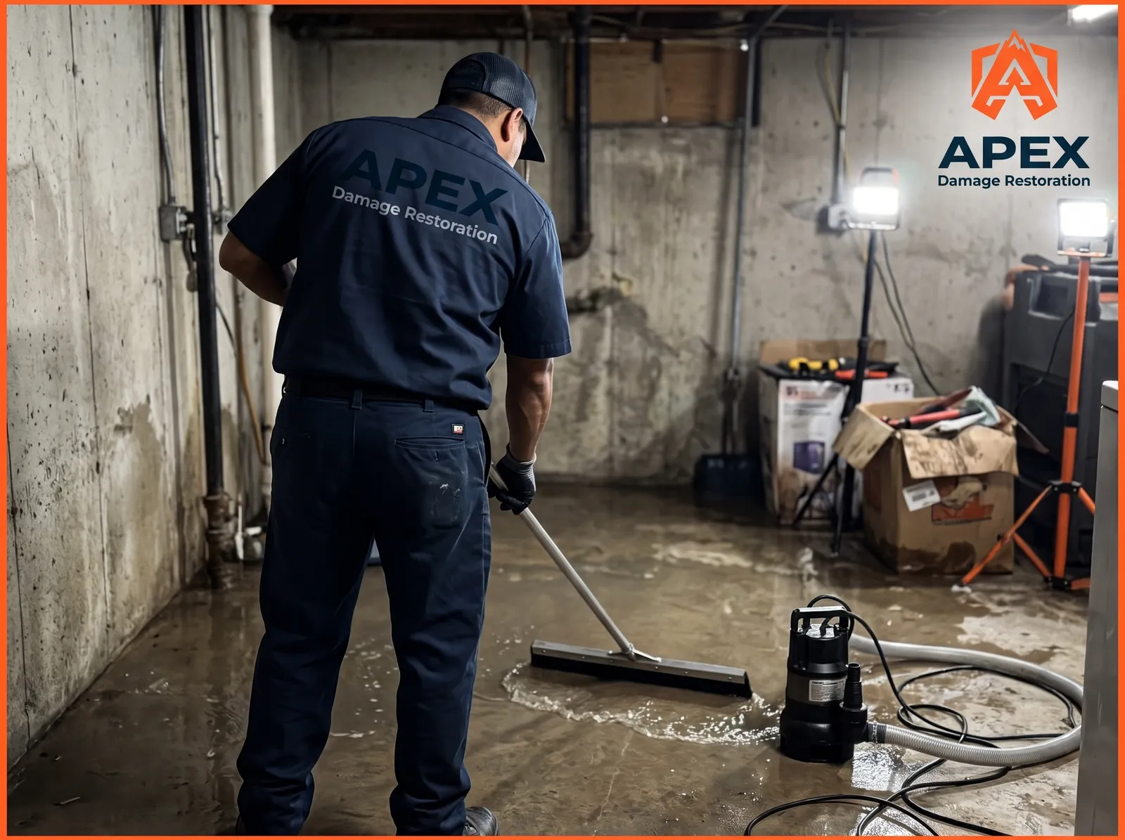 Burst pipe water damage restoration in Thornton home