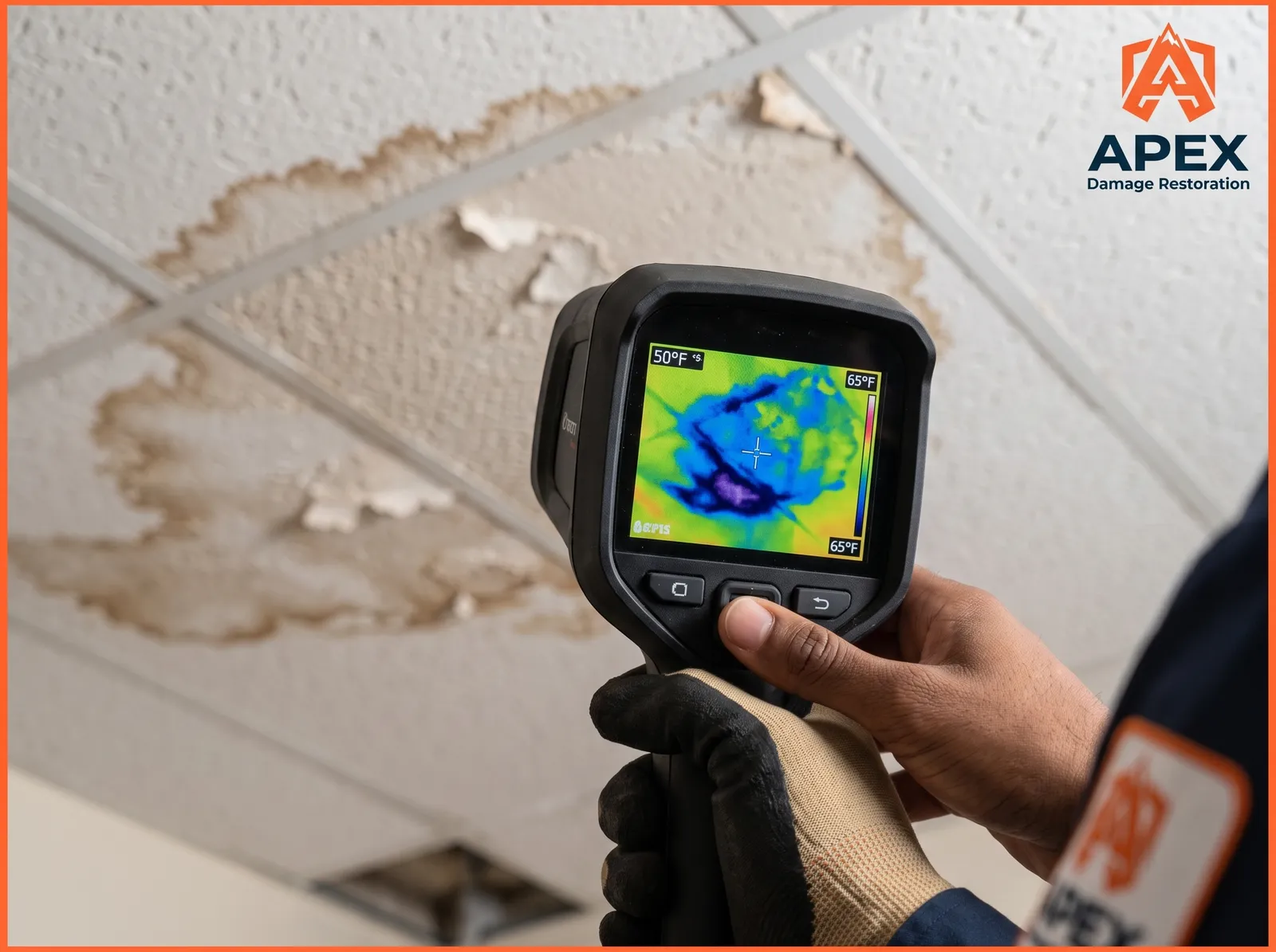 Water damage restoration equipment deployed in Thornton property